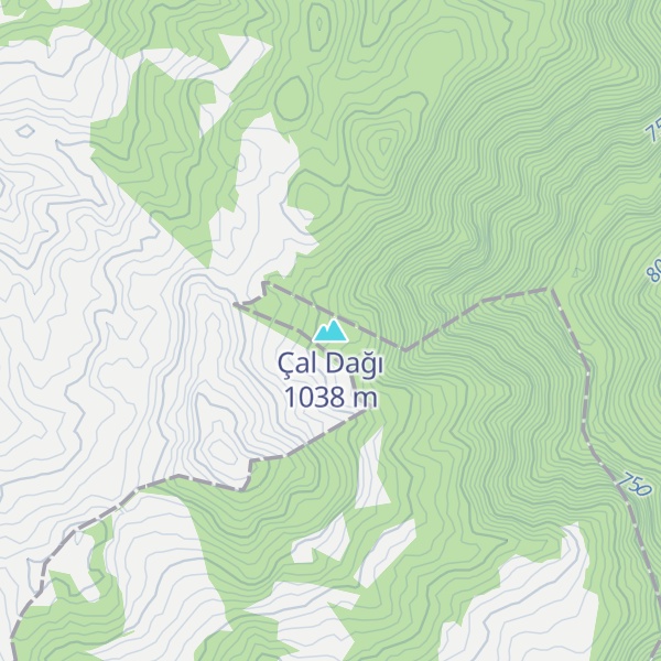 Map of Çal Dağı