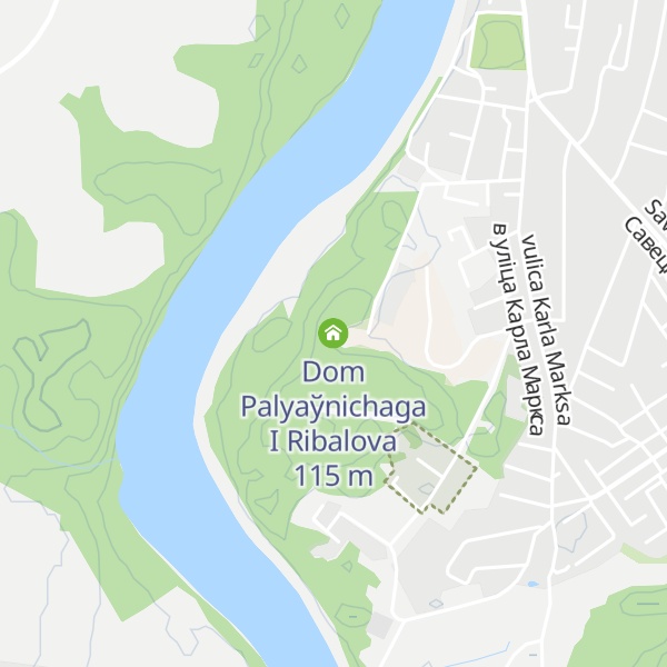 Map of Dom Palyaўnichaga I Ribalova