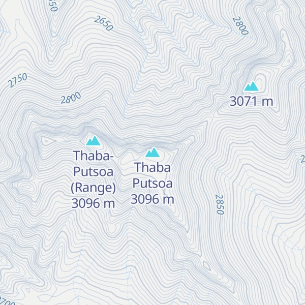 Map of Thaba Putsoa