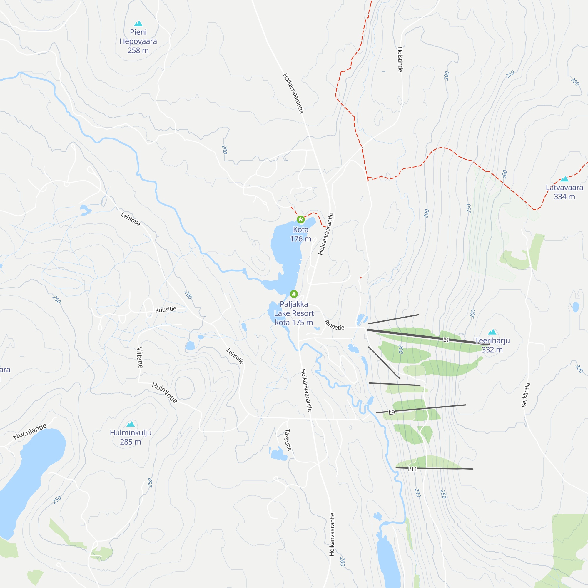 Paljakka Lake Resort kota map