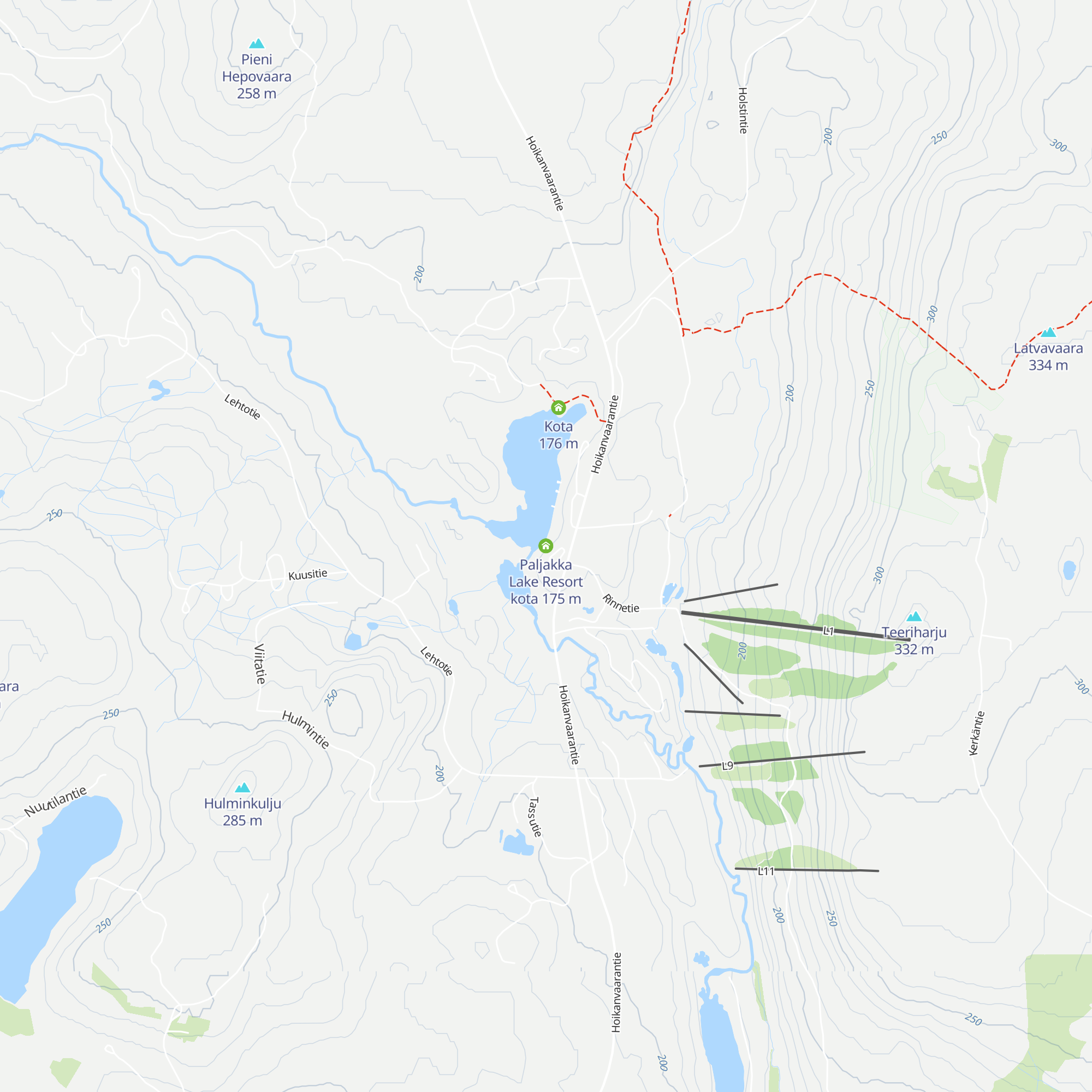 Paljakka Lake Resort kota map