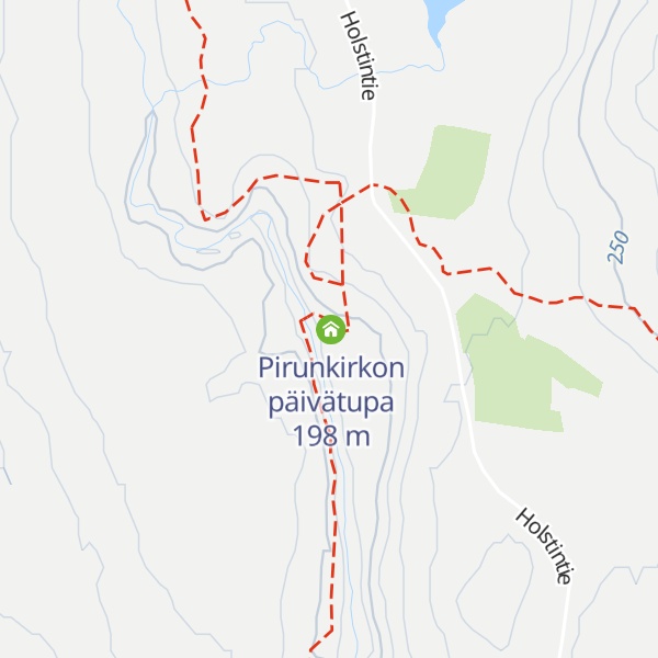Map of Pirunkirkko päivätupa
