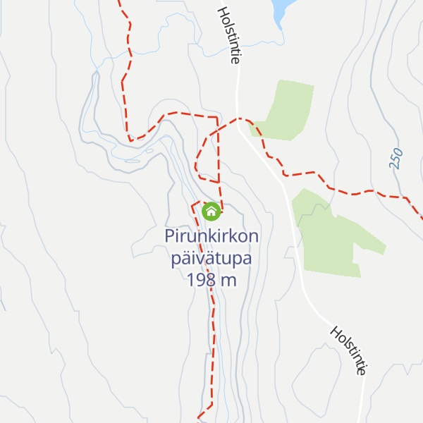 Map of Pirunkirkon päivätupa