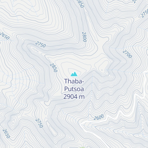 Map of Thaba-Putsoa