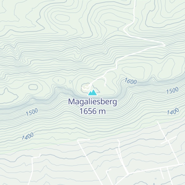 Map of Magaliesberg