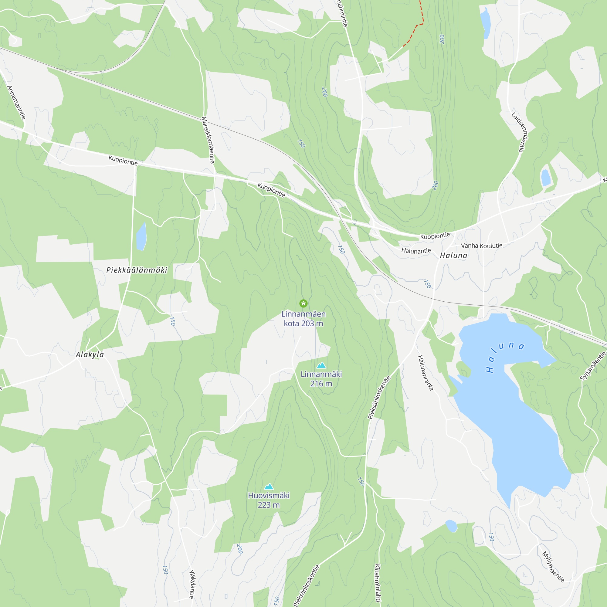 Linnanmäen kota map