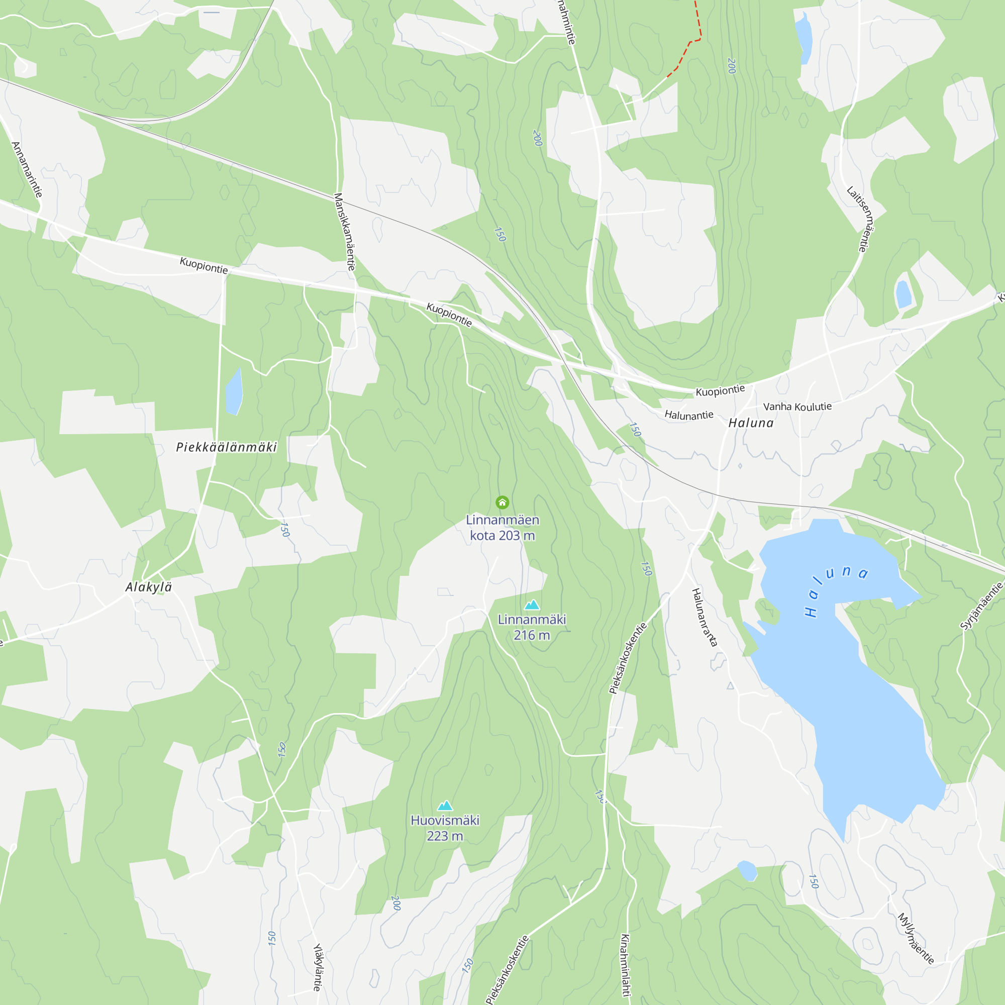 Linnanmäen kota map