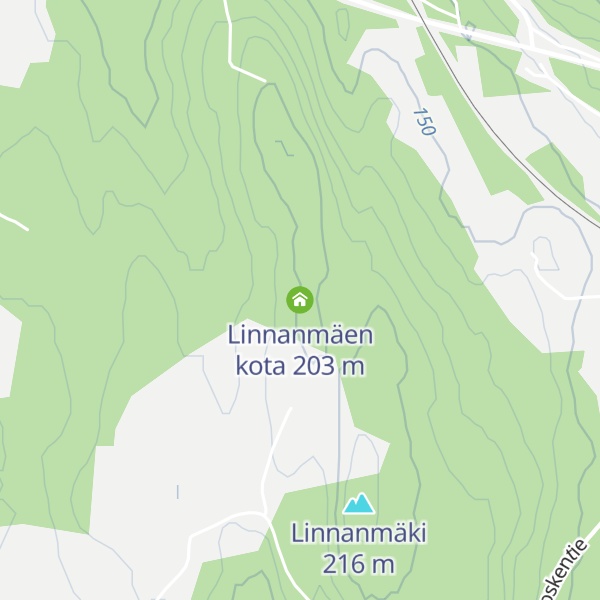 Map of Linnanmäen kota