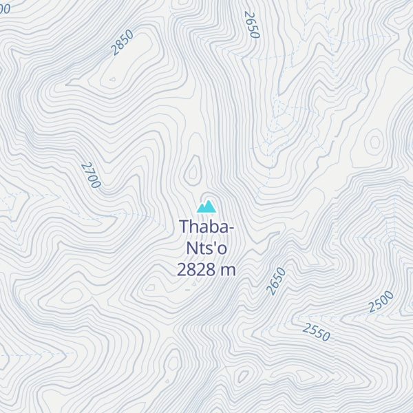 Map of Thaba-Nts'o