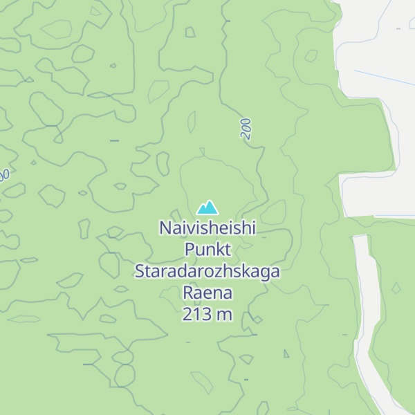 Map of Naivisheishi Punkt Staradarozhskaga Raena