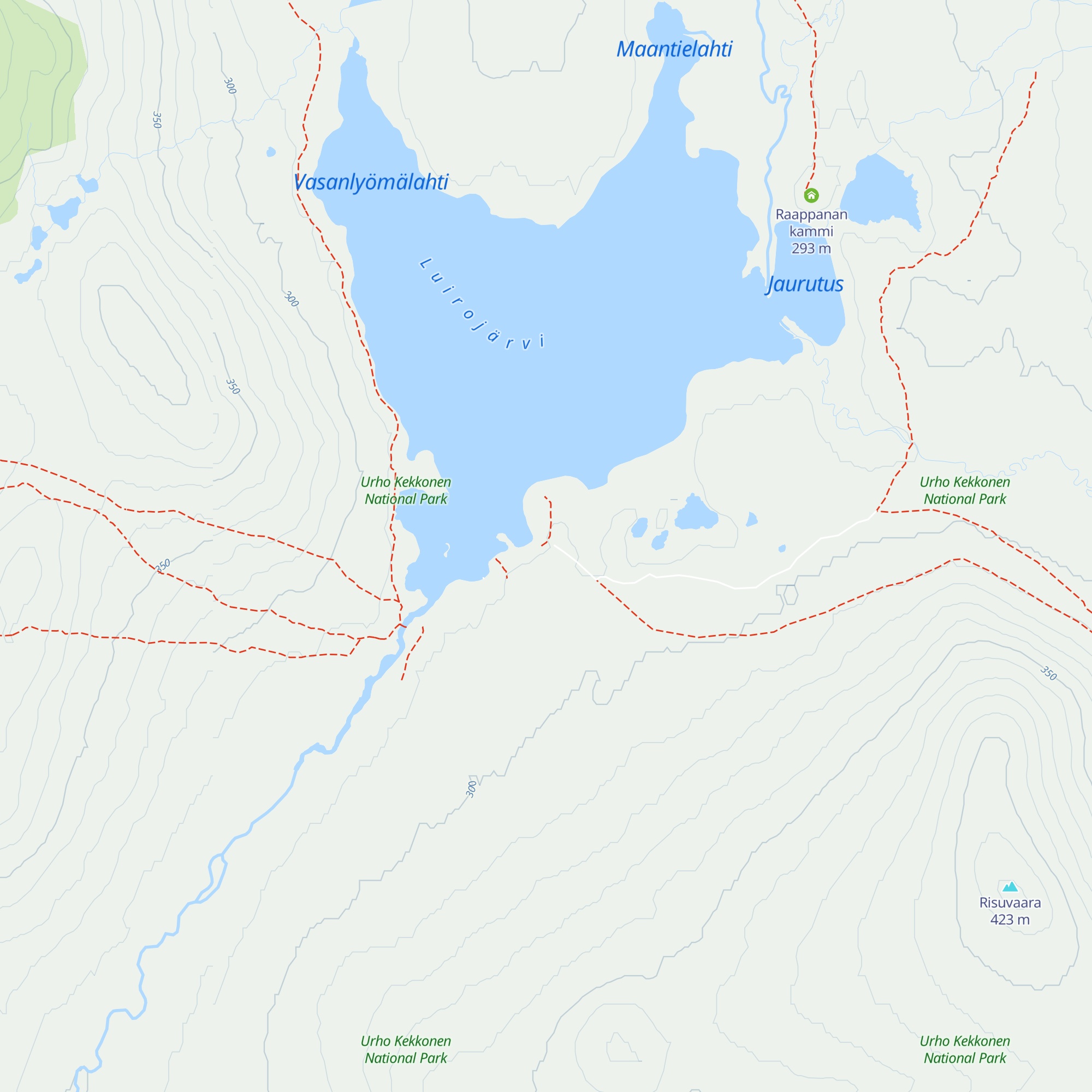 Rajan kämppä, autiotupa map