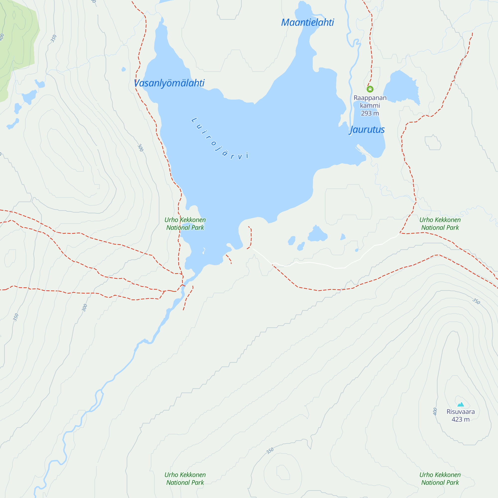 Rajan kämppä, autiotupa map