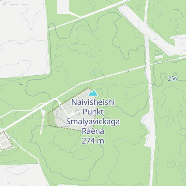 Map of Naivisheishi Punkt Smalyavickaga Raena