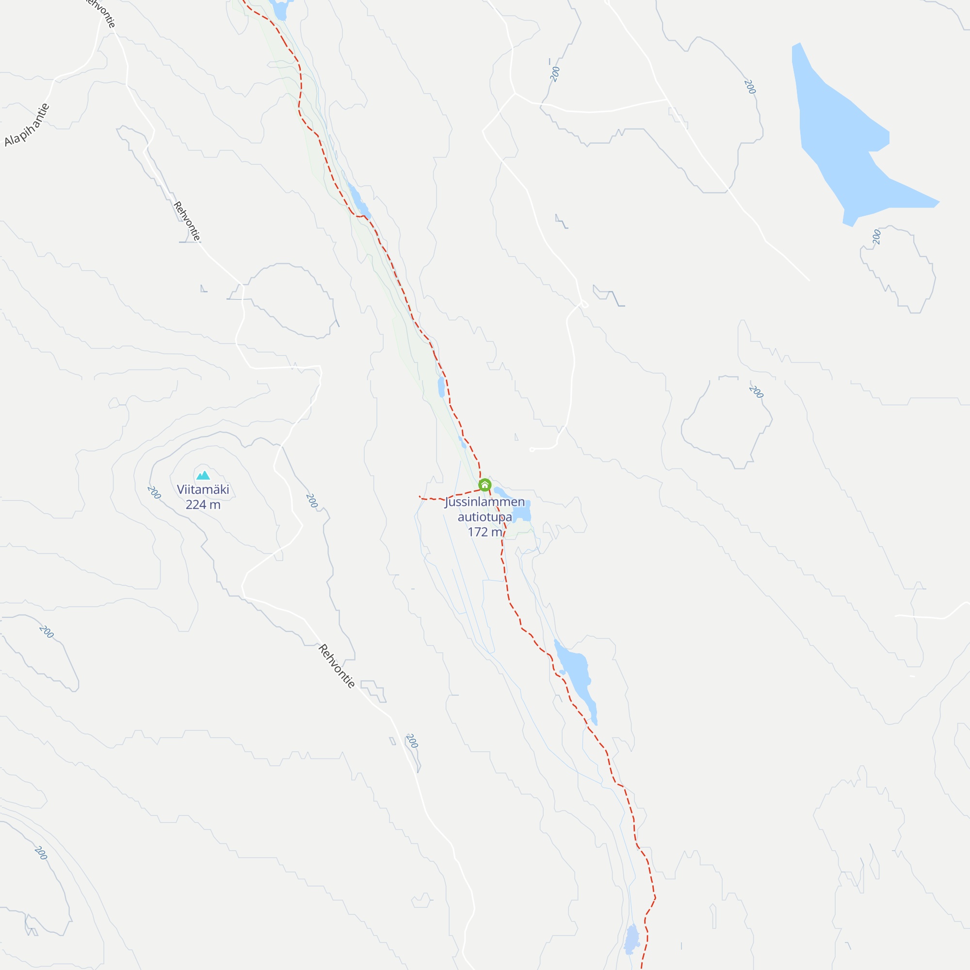 Jussinlammen autiotupa map