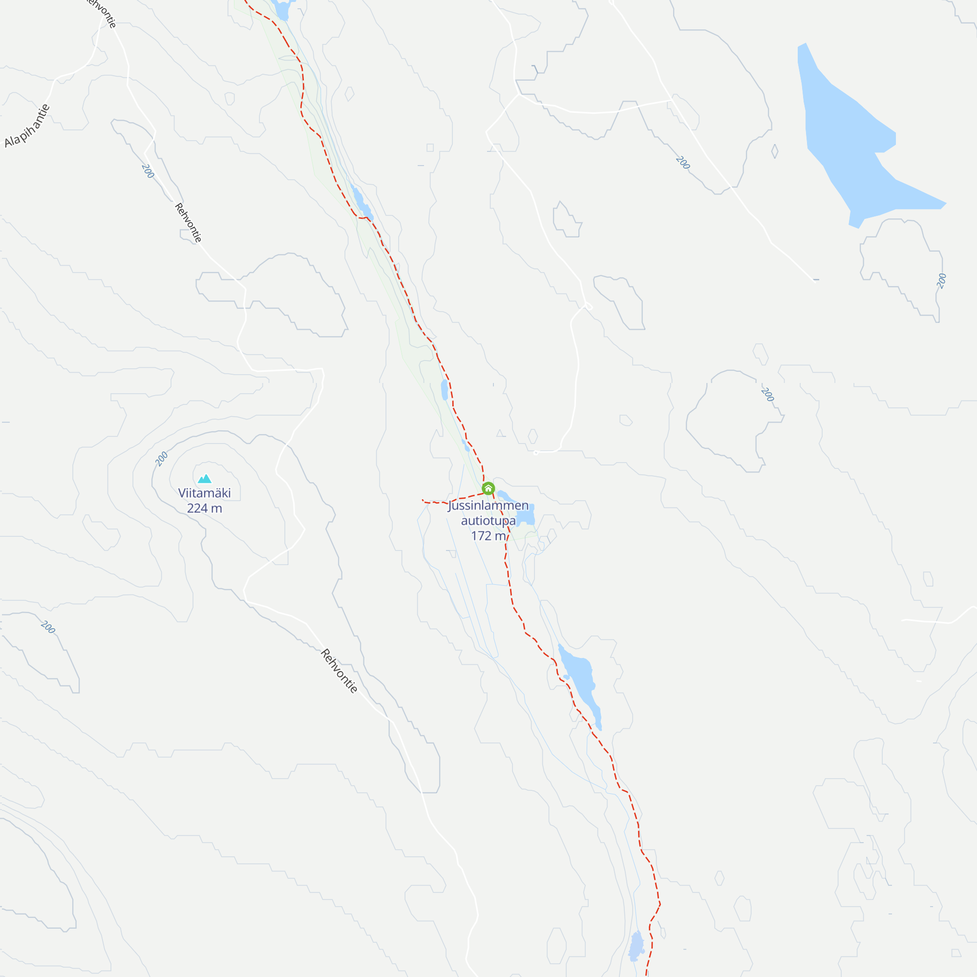 Jussinlammen autiotupa map