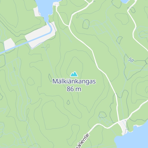 Map of Mälkiänkangas
