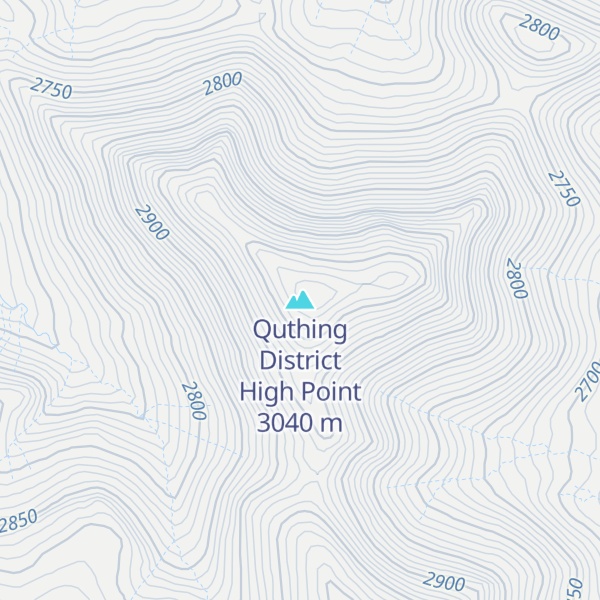 Map of Quthing District High Point