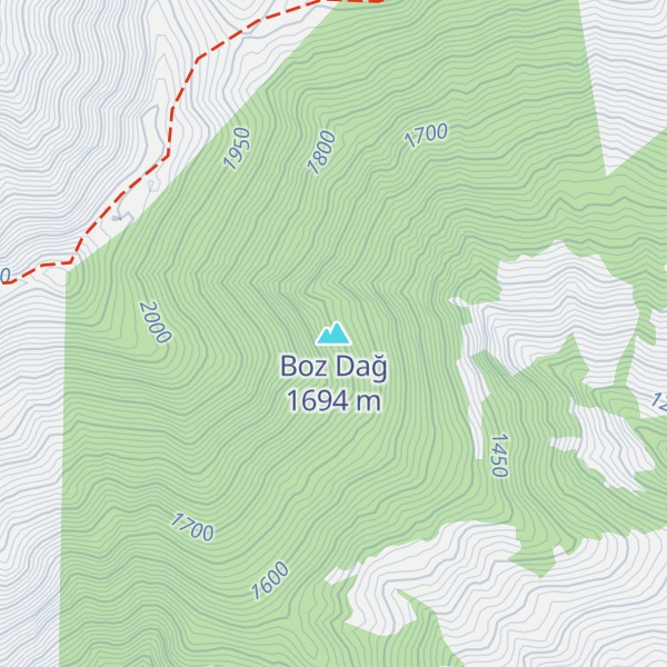 Map of Boz Dağ