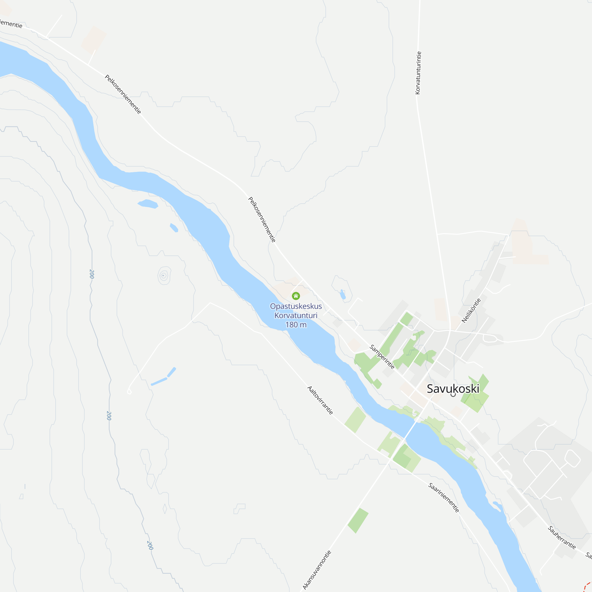 Opastuskeskus Korvatunturi map