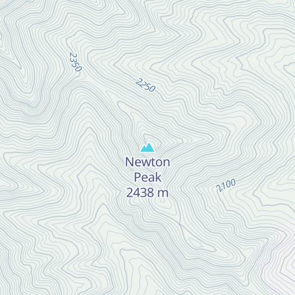 Map of Newton Peak