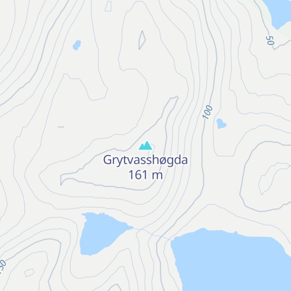 Map of Grytvasshøgda
