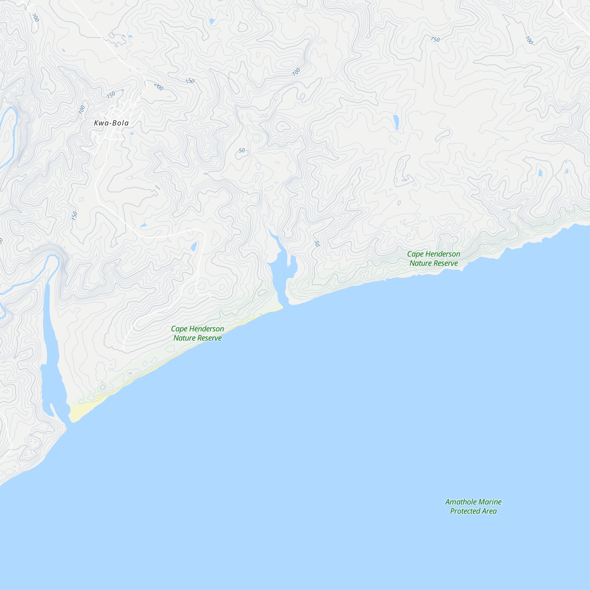 Cape Henderson, Strandlooper hike map
