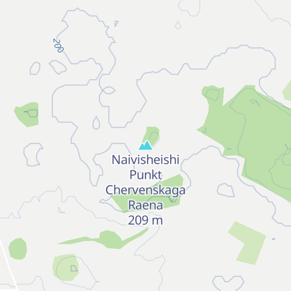 Map of Naivisheishi Punkt  Chervenskaga Raena