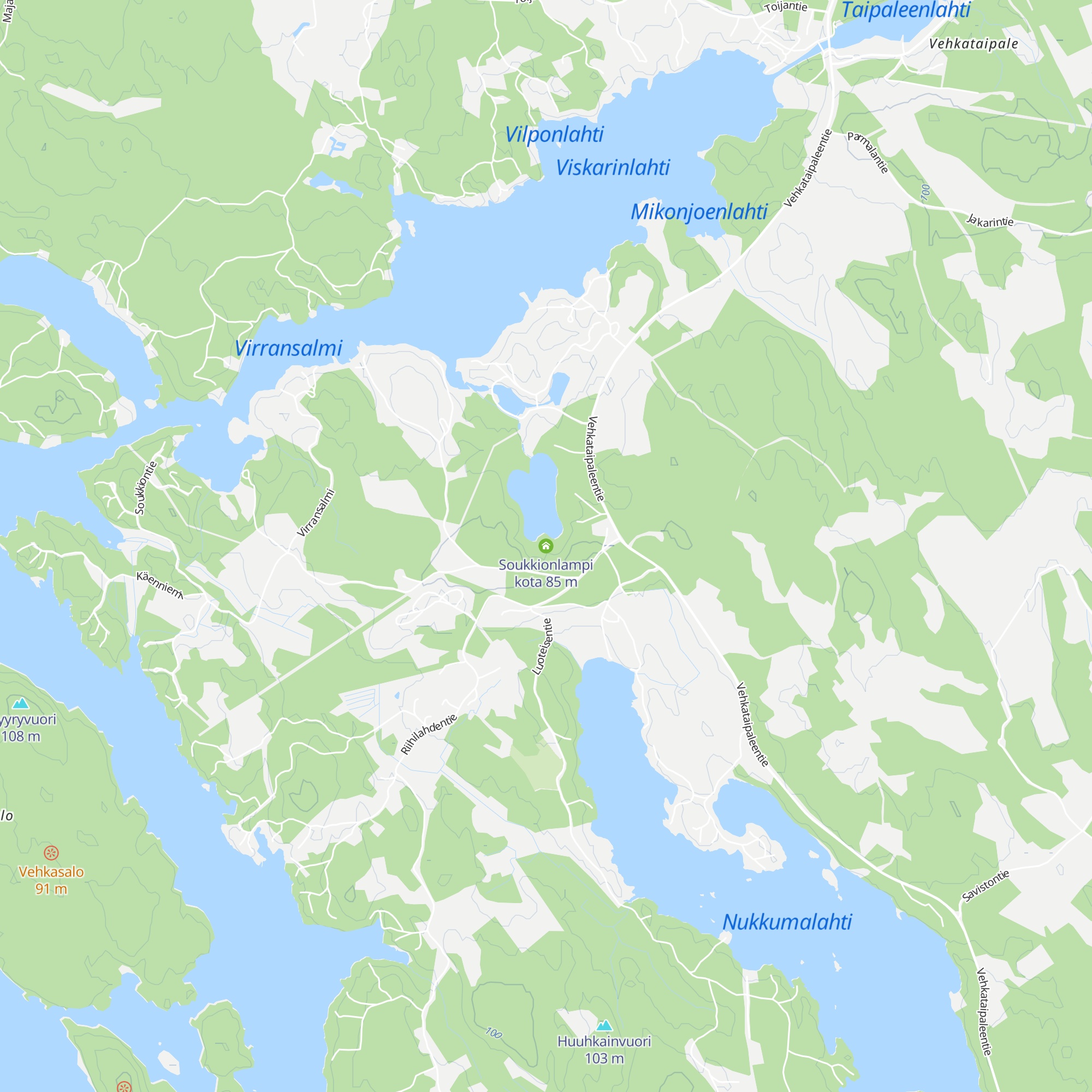 Soukkionlampi kota map