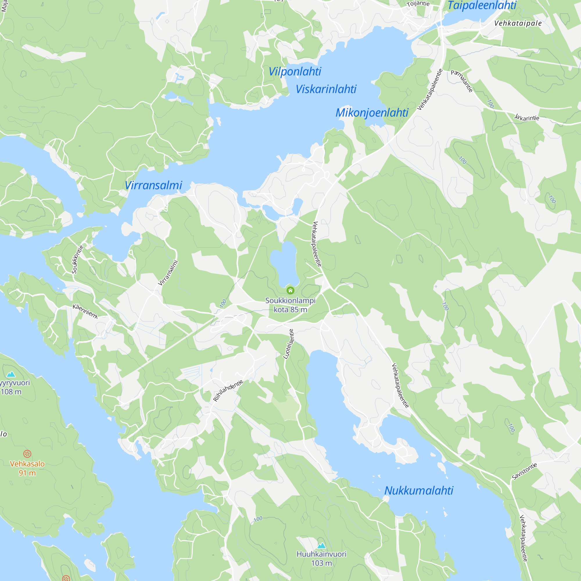 Soukkionlampi kota map