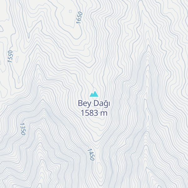 Map of Bey Dağı