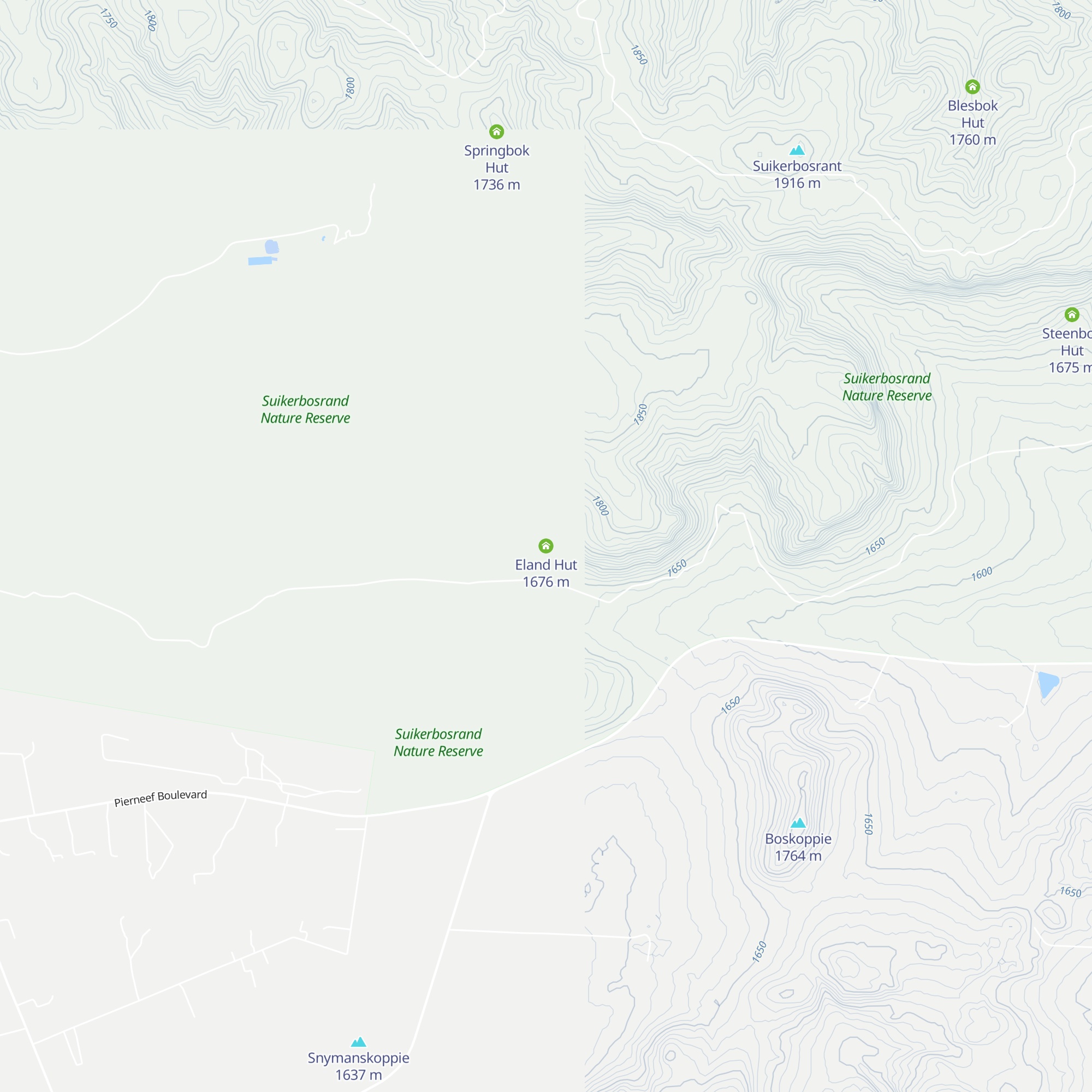Eland Hut map