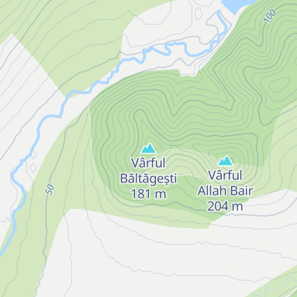 Map of Vârful Băltăgești