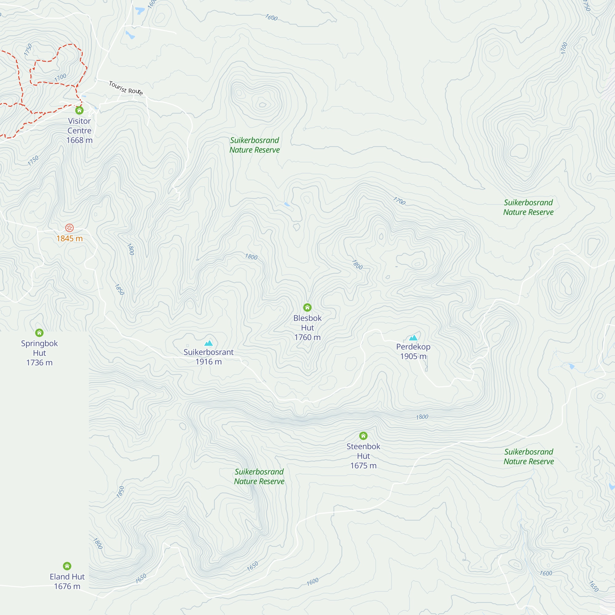 Blesbok Hut map