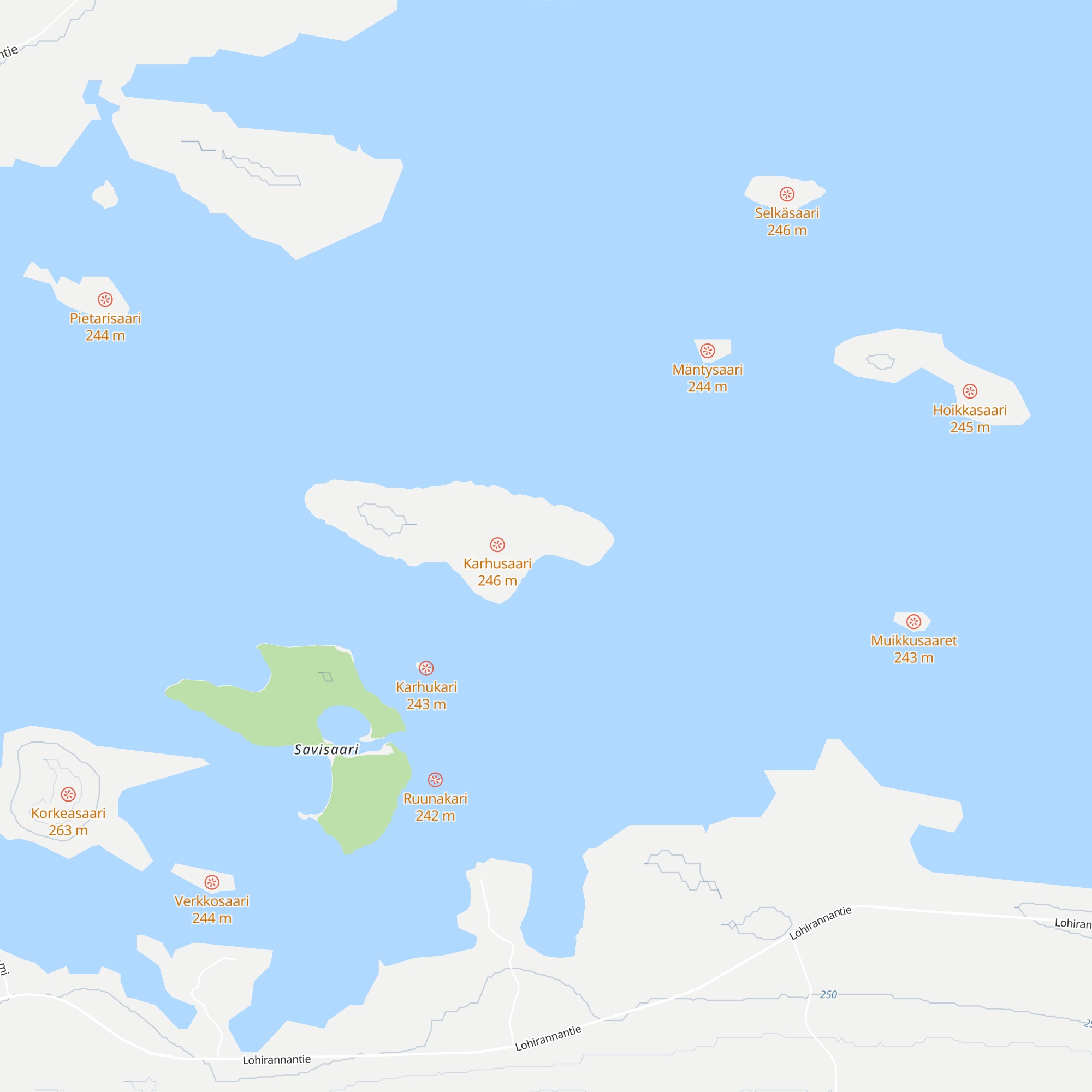 Karhusaari autiotupa map