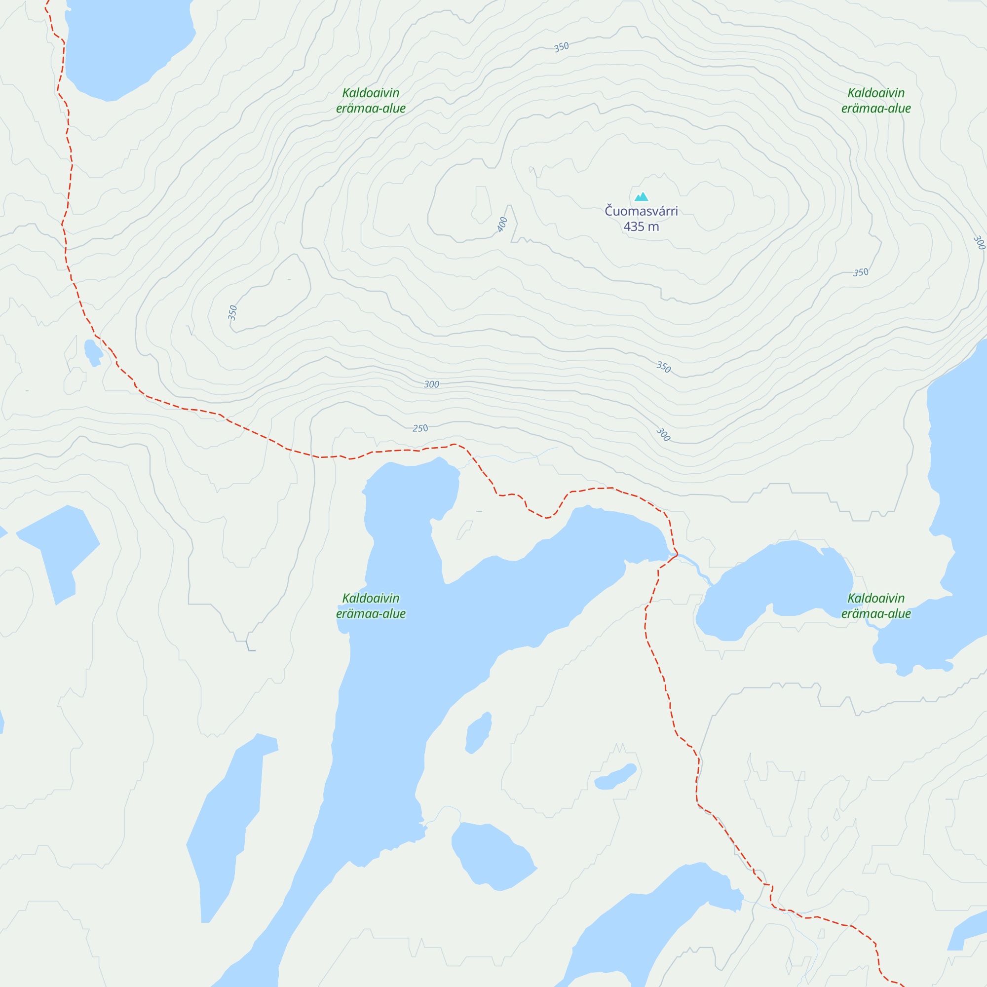Čuomasjávri, autiotupa map