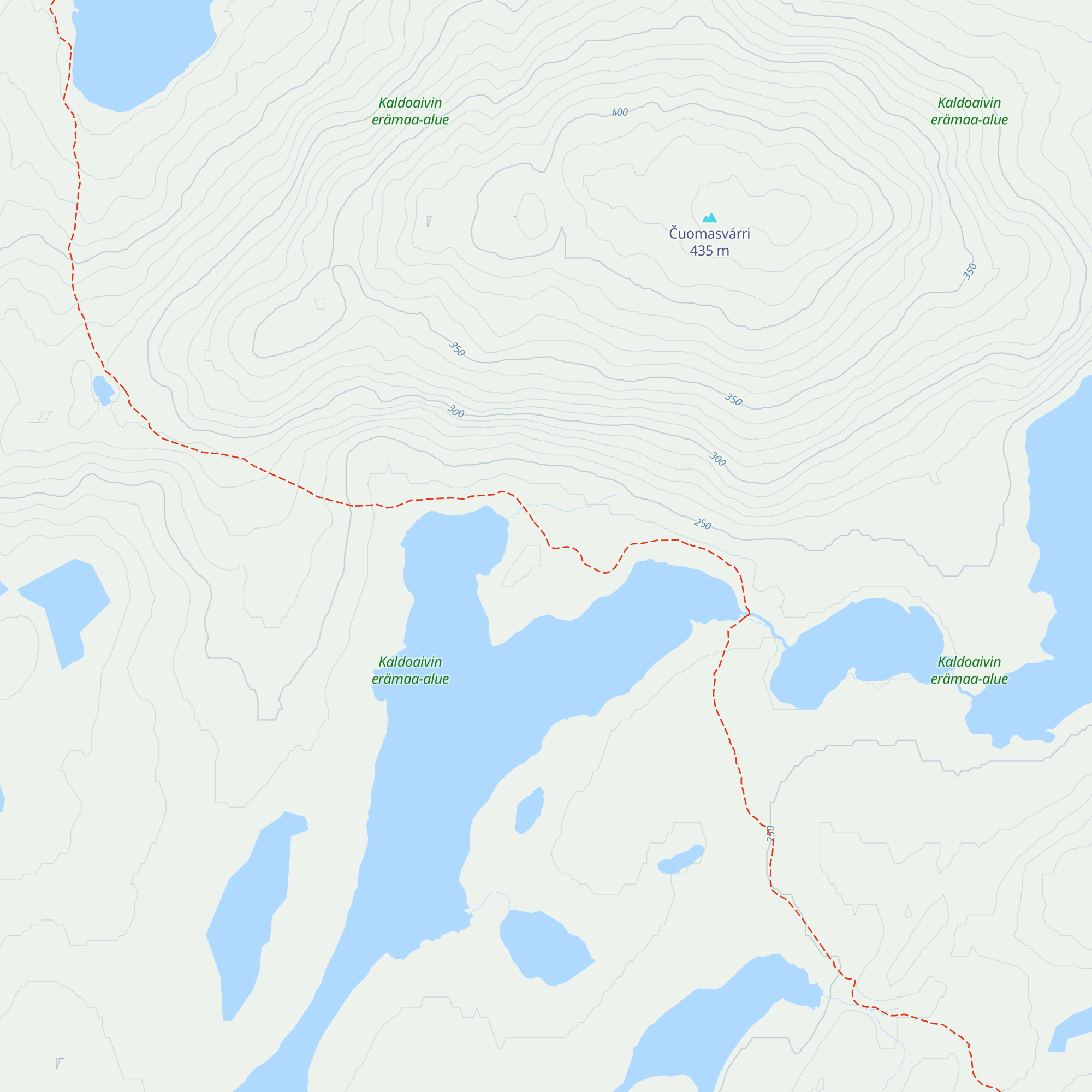 Čuomasjávri, autiotupa map