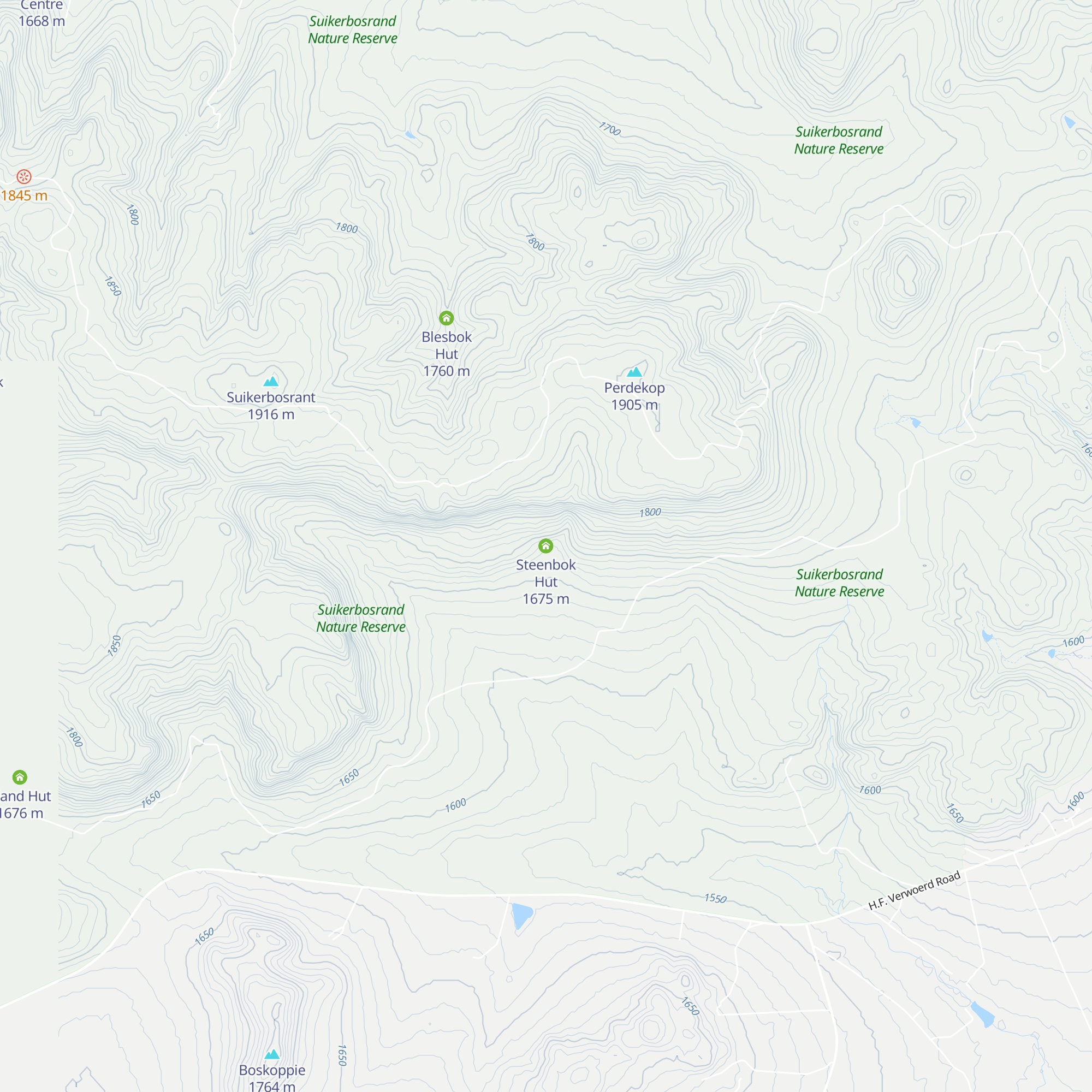 Steenbok Hut map
