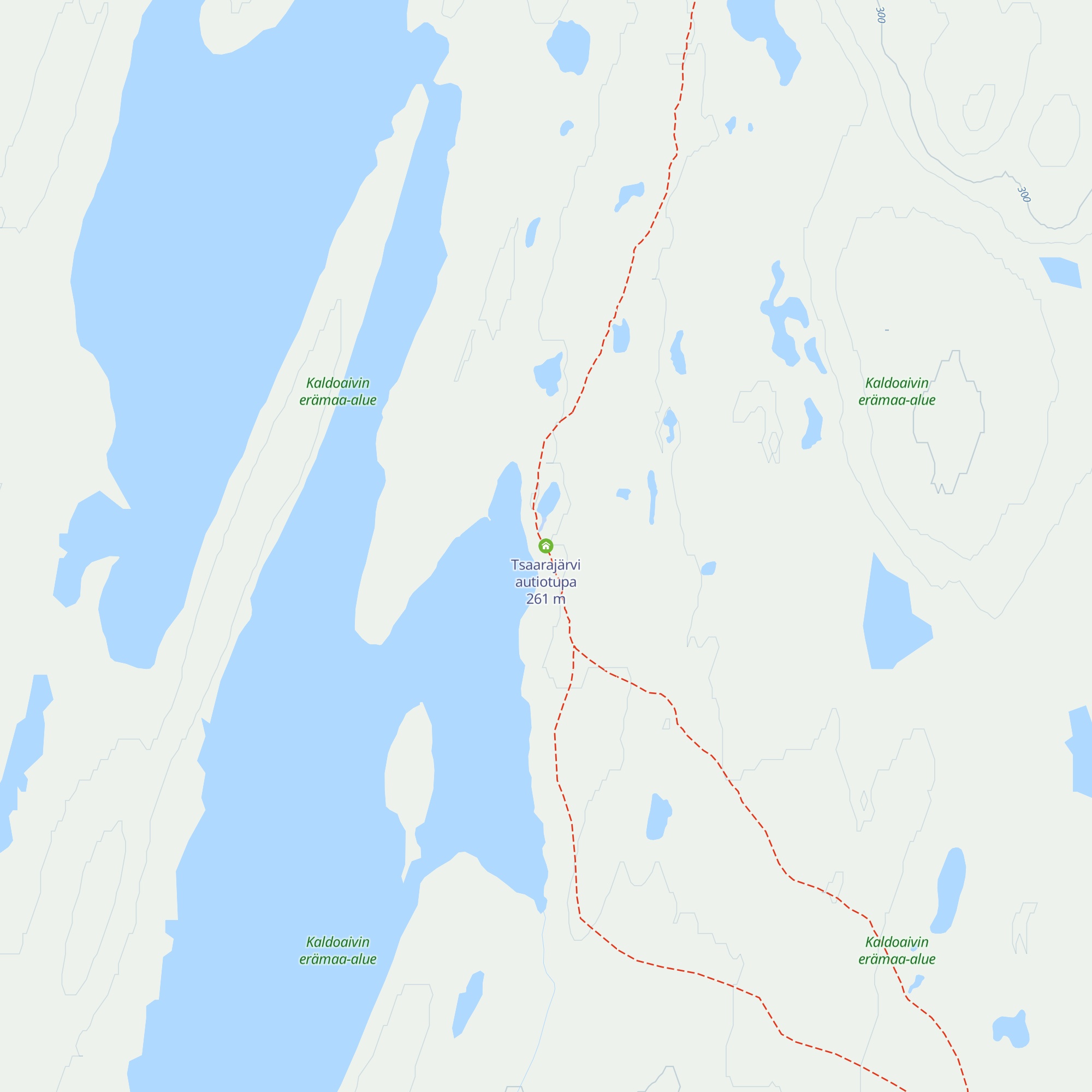 Tsaarajärvi autiotupa map