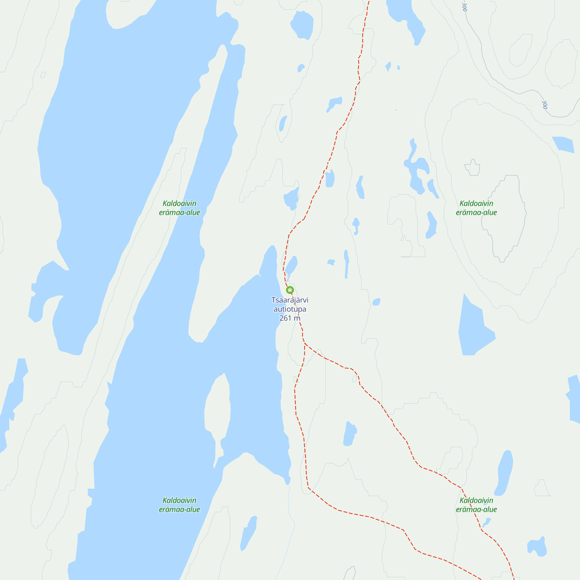 Tsaarajärvi autiotupa map