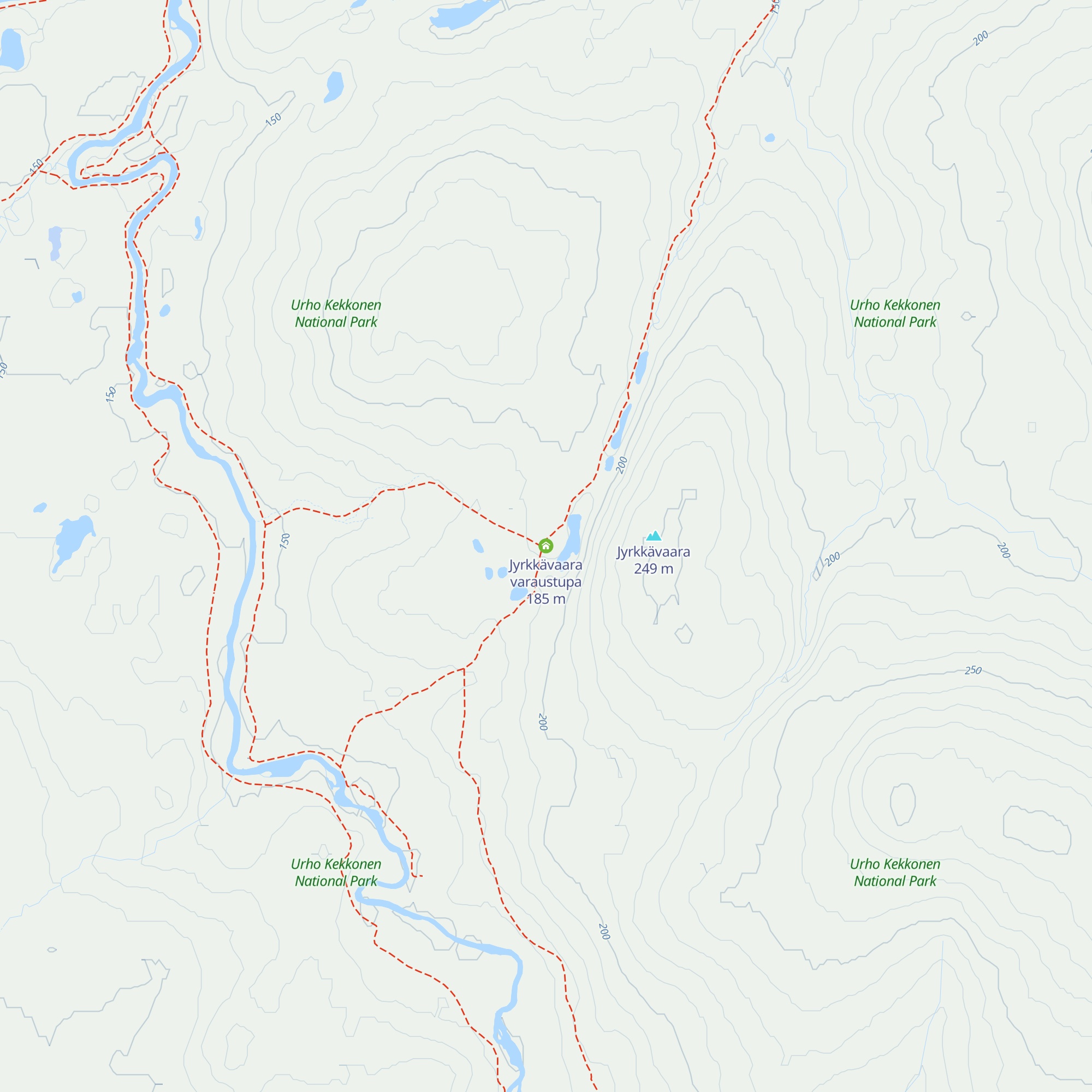Jyrkkävaara varaustupa map