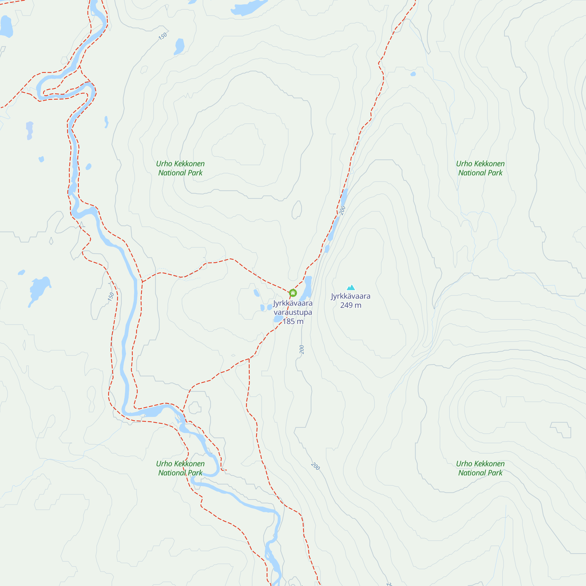 Jyrkkävaara varaustupa map