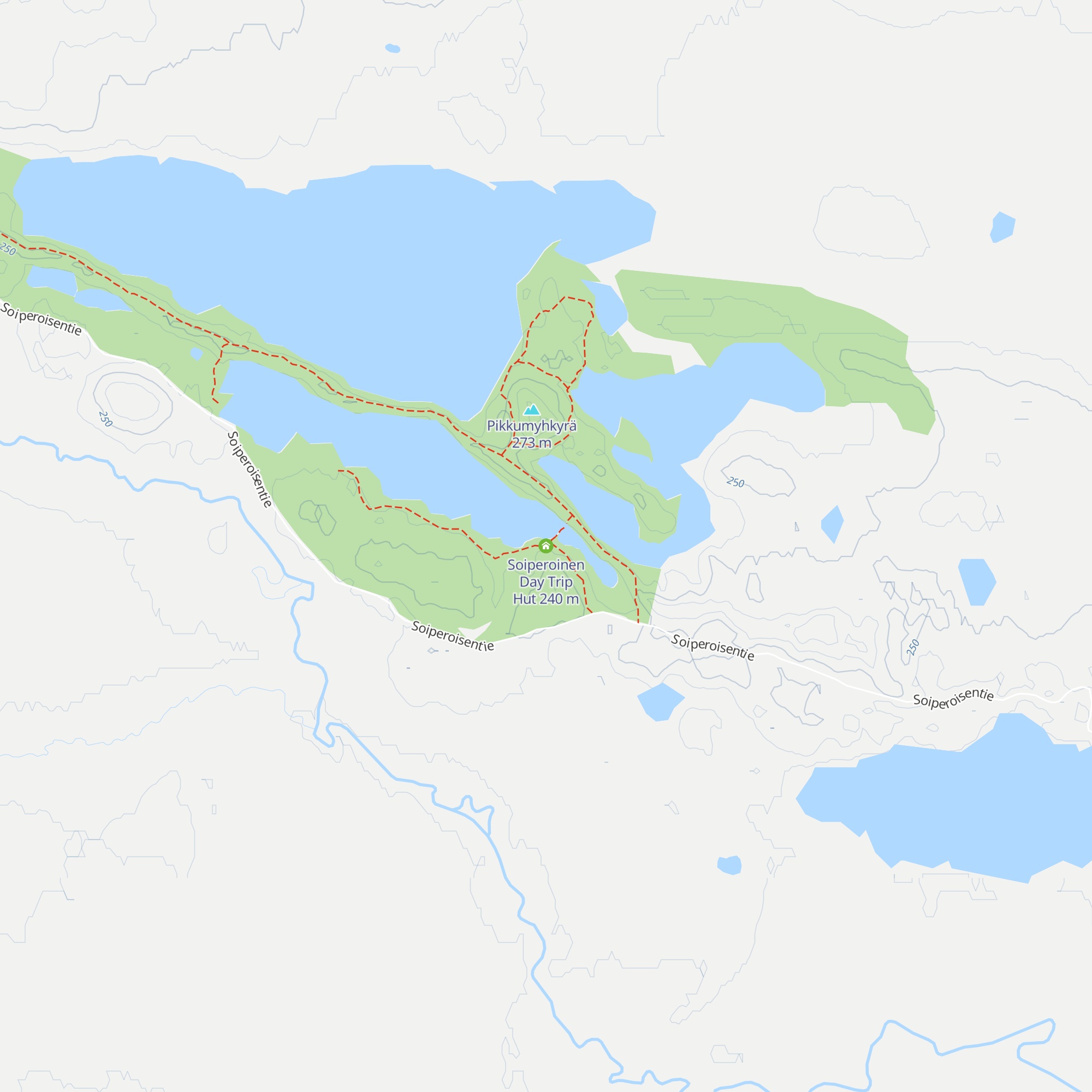 Soiperoinen Day Trip Hut map