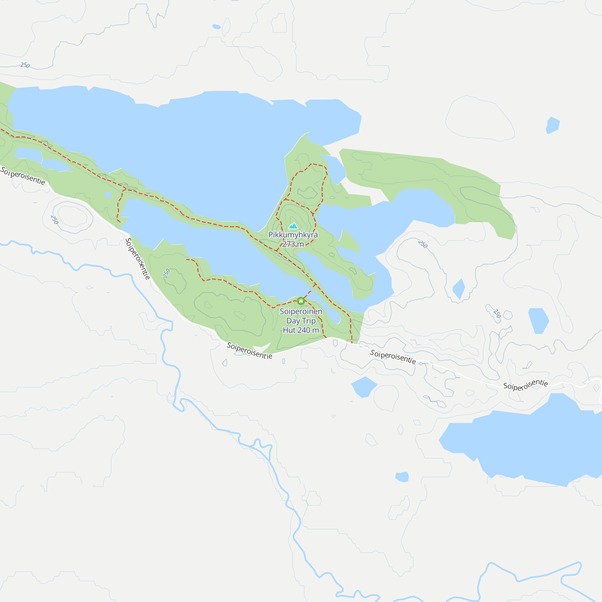 Soiperoinen Day Trip Hut map