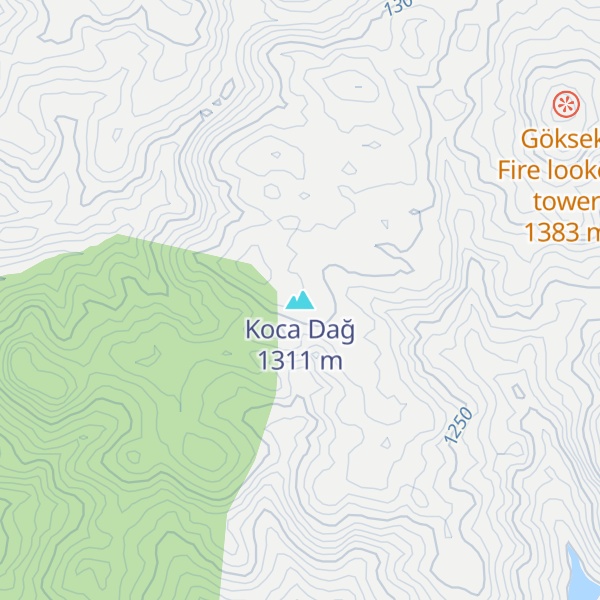 Map of Koca Dağ