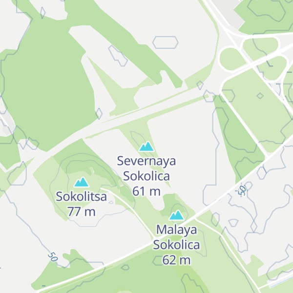 Map of Severnaya Sokolica