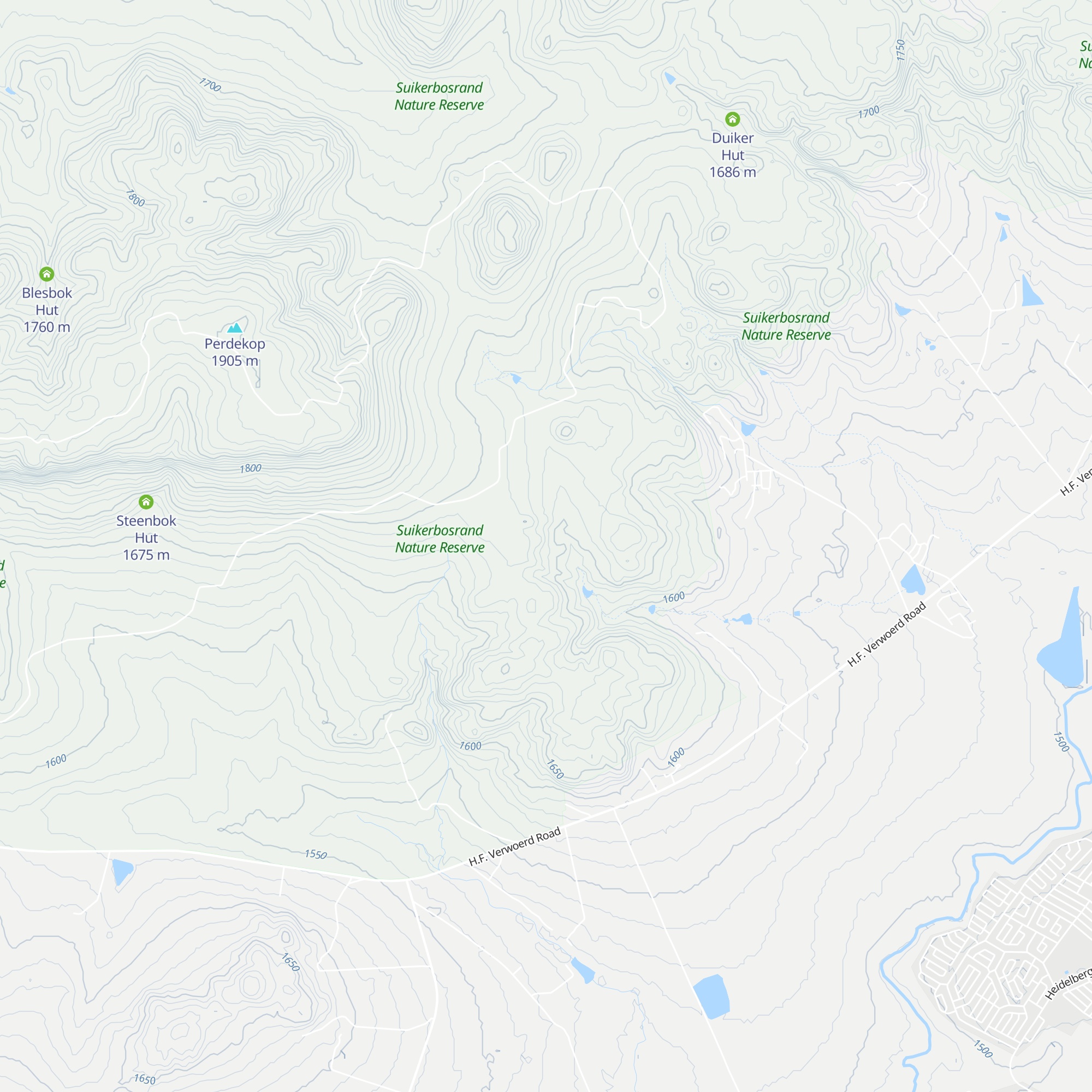 Hartbees Hut map