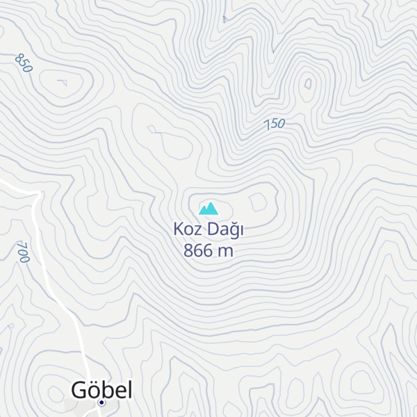 Map of Koz Dağı