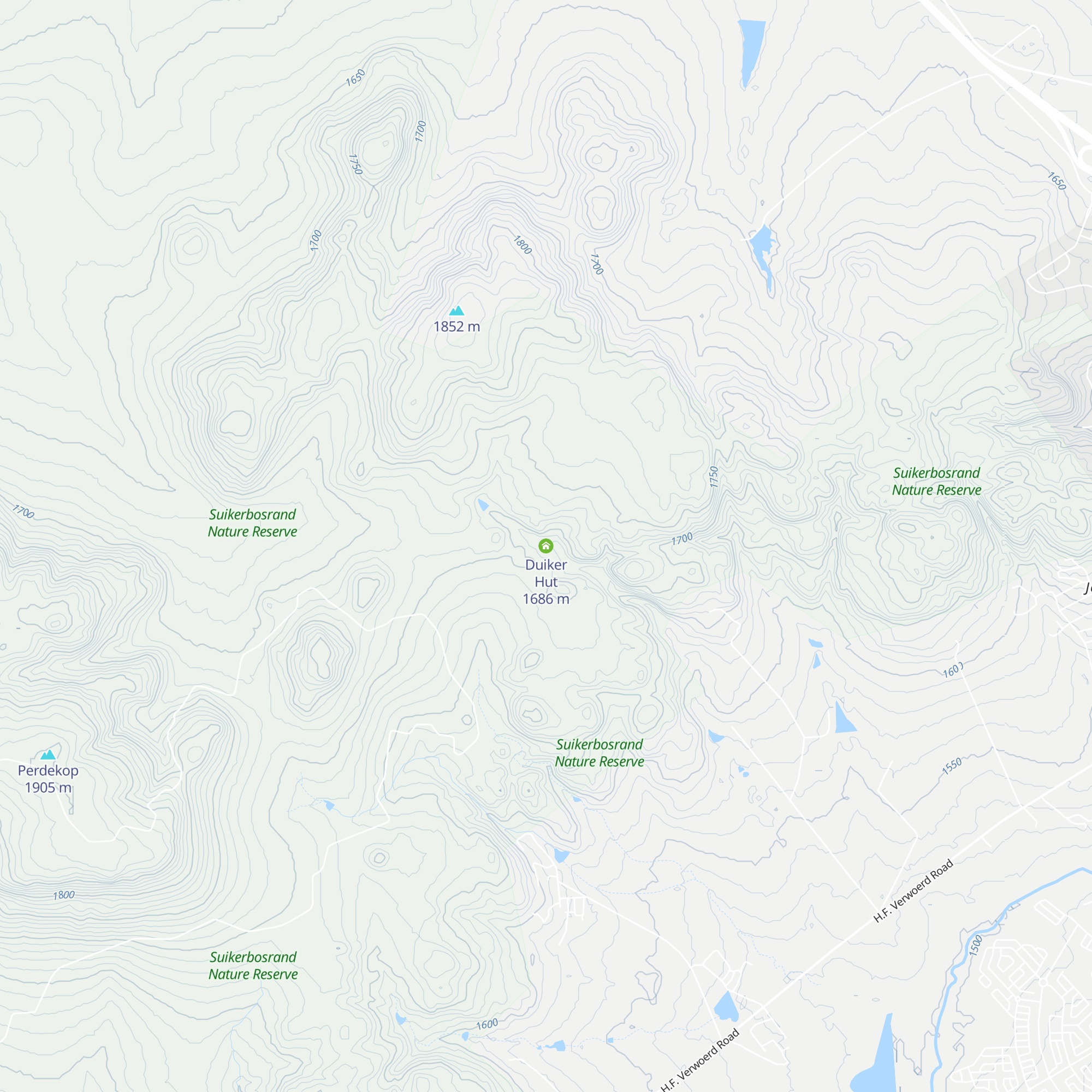 Duiker Hut map