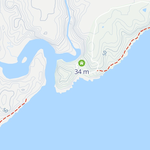 Map of Double Mouth Hiker's Hut