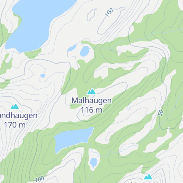Map of Malhaugen
